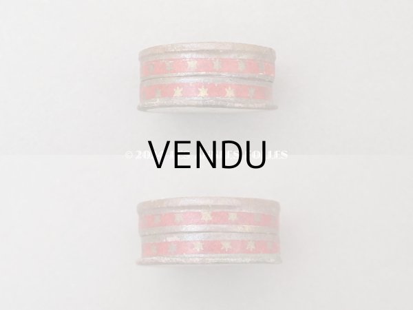 画像3: 19世紀末 アンティーク 星柄 ガラスの蓋の小さな紙箱  (3)