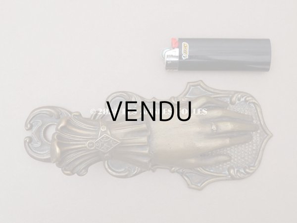 画像12: アンティーク ブロンズ製 ハンドモチーフの大きなクリップ  (12)