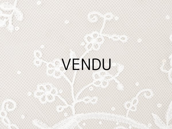 画像8: 19世紀末 アンティーク 幅広34cm アプリカシオン・アングルテール 3.05m 草花のブーケ＆ガーランド オフホワイト ボビンレース (8)