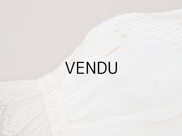画像19: ＊蚤の市＊アンティーク ドール＆ベビー用 花刺繍のブラウス ホワイトワーク&レース (19)