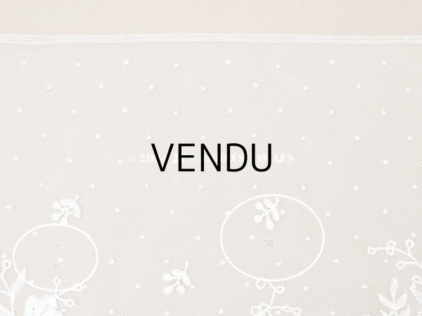 画像9: 19世紀末 アンティーク 幅広34cm アプリカシオン・アングルテール 3.05m 草花のブーケ＆ガーランド オフホワイト ボビンレース (9)