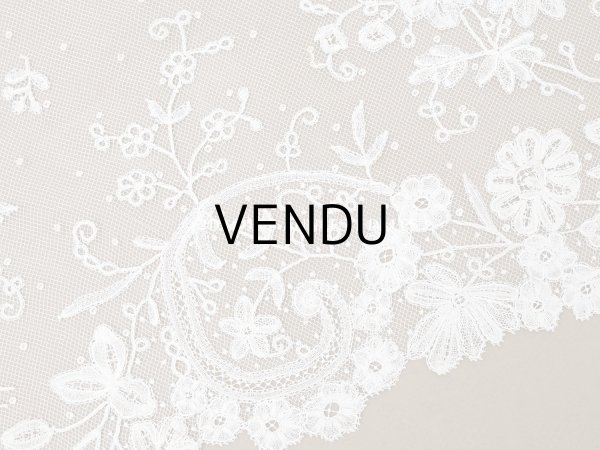 19世紀末 アンティーク 幅広34cm アプリカシオン・アングル