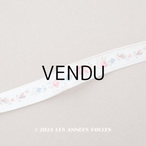 画像: アンティーク リボン 花模様 1.1m 10mm幅