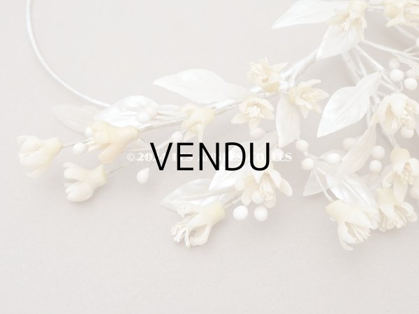 画像2: アンティーク ワックスフラワーのティアラ  結婚式 ウェディング オレンジブロッサム (2)