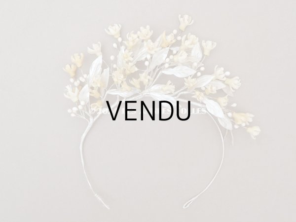 画像6: アンティーク ワックスフラワーのティアラ  結婚式 ウェディング オレンジブロッサム (6)