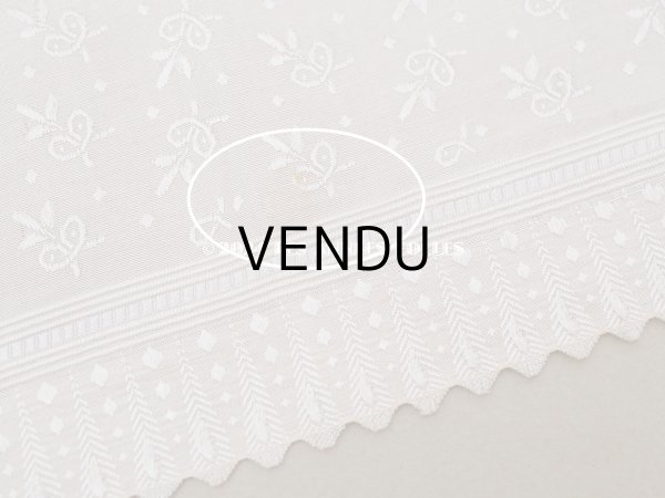 画像5: 19世紀末 アンティーク シルク製 ジャガード織 幅広リボン スモーキーピンク 69cm (5)