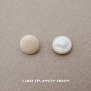 画像: アンティーク ドール用 8mm くるみボタン ライトベージュ 10ピースのセット