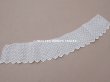 画像4: 19世紀 アンティーク ドットの手刺繍 スカラップレース 37cm (4)