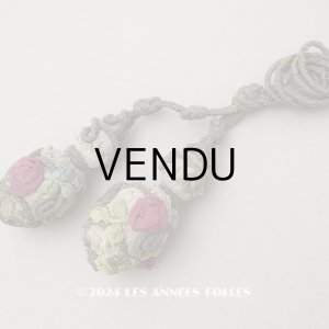 画像: ＊蚤の市＊19世紀末 アンティーク 薔薇のロココモチーフ付 タッセル 