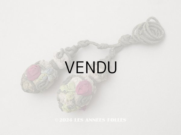 画像1: ＊蚤の市＊19世紀末 アンティーク 薔薇のロココモチーフ付 タッセル  (1)