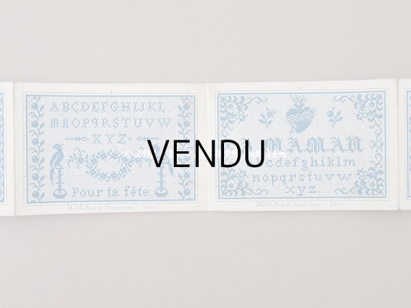 画像7: 1855年頃 アンティーク クロスステッチの図案帳 COLLECTION CHOISIE DES DESSINS D'OUVRAGES DE LA MAISON SAJOU N13 - MAISON SAJOU - (7)