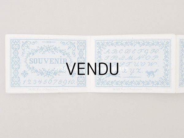 画像5: 1855年頃 アンティーク クロスステッチの図案帳 COLLECTION CHOISIE DES DESSINS D'OUVRAGES DE LA MAISON SAJOU N13 - MAISON SAJOU - (5)