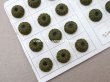 画像2: 19世紀 アンティーク ドール用 極小 8mm シルク製 くるみボタン 6ピースのセット モスグリーン (2)