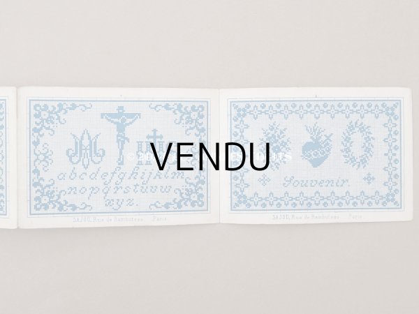 画像8: 1855年頃 アンティーク クロスステッチの図案帳 COLLECTION CHOISIE DES DESSINS D'OUVRAGES DE LA MAISON SAJOU N13 - MAISON SAJOU - (8)