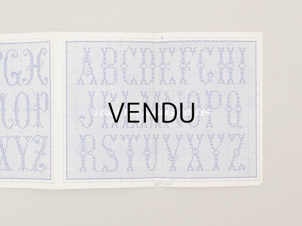 画像7: アンティーク クロスステッチの刺繍図案帳 ALPHABETS VARIES - N.ALEXANDRE&CIE - (7)