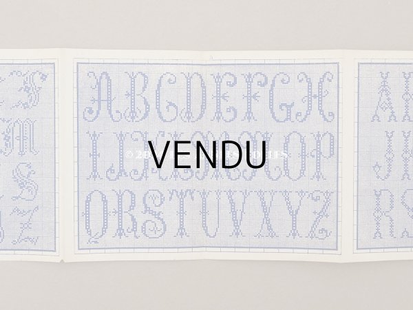 画像6: アンティーク クロスステッチの刺繍図案帳 ALPHABETS VARIES - N.ALEXANDRE&CIE - (6)