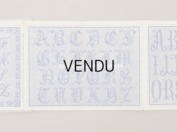 画像5: アンティーク クロスステッチの刺繍図案帳 ALPHABETS VARIES - N.ALEXANDRE&CIE - (5)