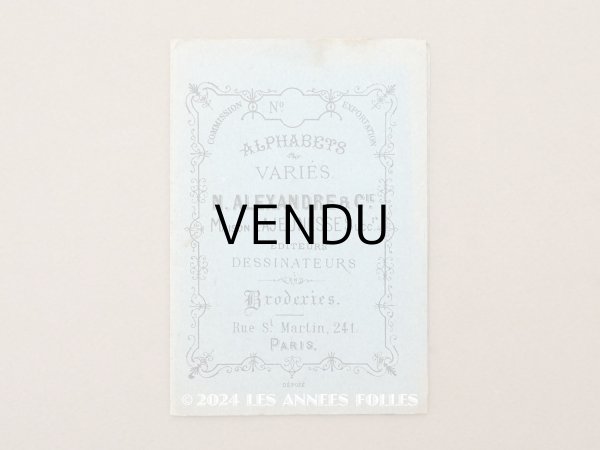 画像1: アンティーク クロスステッチの刺繍図案帳 ALPHABETS VARIES - N.ALEXANDRE&CIE - (1)