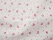 画像3: 未使用 アンティーク 小さな薔薇模様 薄手のコットンファブリック パウダーピンク 79cm幅 (3)