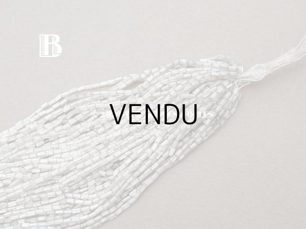 画像10: アンティーク シードビーズ ライン入り クリア＆シルバー ガラス製  (10)