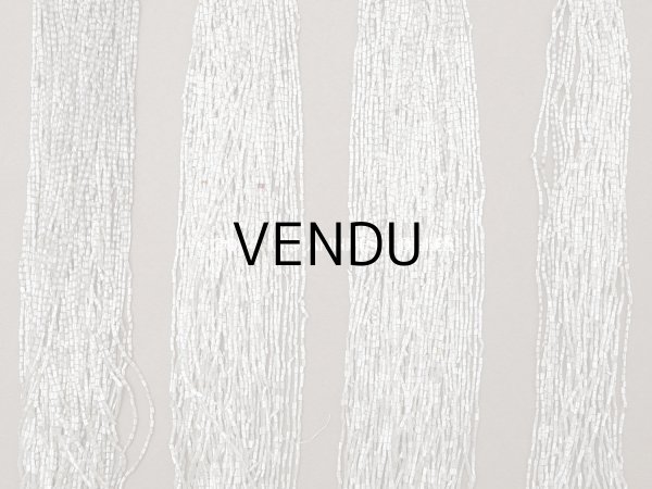 画像6: アンティーク シードビーズ ライン入り クリア＆シルバー ガラス製  (6)