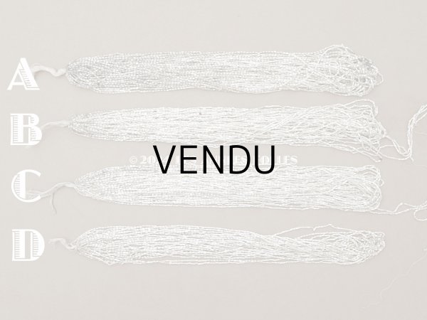 画像8: アンティーク シードビーズ ライン入り クリア＆シルバー ガラス製  (8)