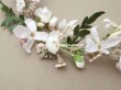 画像4: アンティーク 花冠 ヘッドドレス ウェディング 薔薇＆ピンクの勿忘草＆オレンジブロッサム (4)