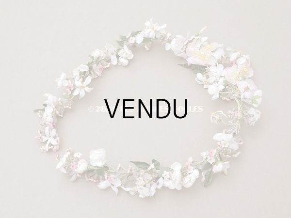 画像2: アンティーク 花冠 ヘッドドレス ウェディング 薔薇＆ピンクの勿忘草＆オレンジブロッサム (2)