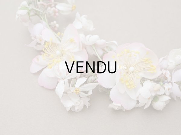 画像6: アンティーク 花冠 ヘッドドレス ウェディング 薔薇＆ピンクの勿忘草＆オレンジブロッサム (6)