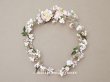 画像1: アンティーク 花冠 ヘッドドレス ウェディング 薔薇＆ピンクの勿忘草＆オレンジブロッサム (1)