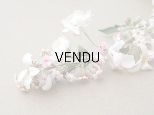 画像9: アンティーク 花冠 ヘッドドレス ウェディング 薔薇＆ピンクの勿忘草＆オレンジブロッサム (9)