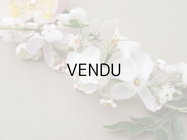 画像5: アンティーク 花冠 ヘッドドレス ウェディング 薔薇＆ピンクの勿忘草＆オレンジブロッサム (5)