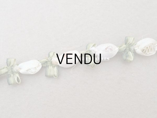 画像4: アンティーク シルク製 6色の薔薇のロココトリム 60cm パウダーカラー ロココリボン  (4)