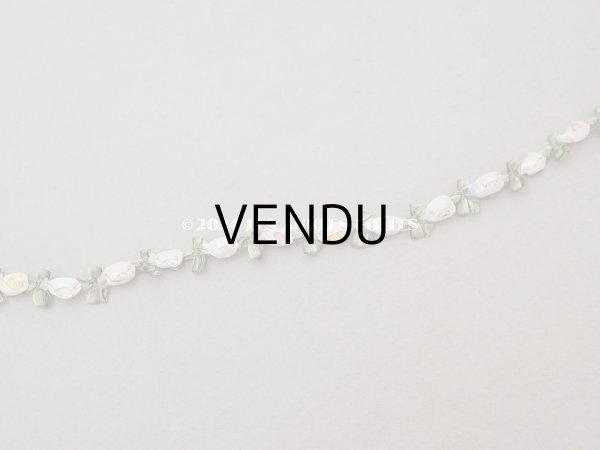 画像3: アンティーク シルク製 6色の薔薇のロココトリム 60cm パウダーカラー ロココリボン  (3)