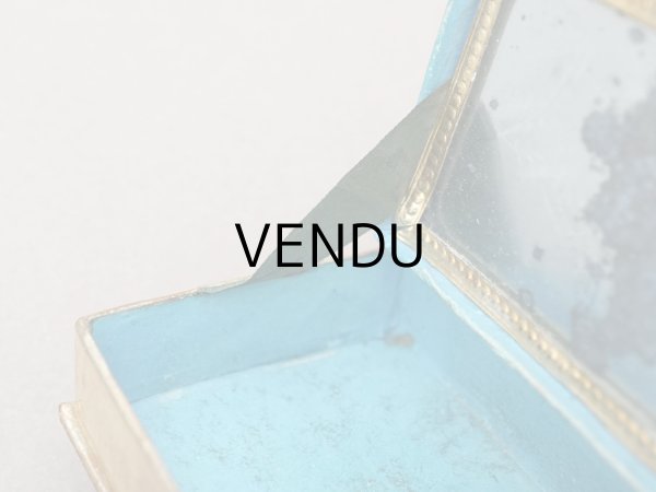 画像8: アンティーク とても小さなお菓子箱 ミサ典書型 本型 ミラー付き ベルベット (8)