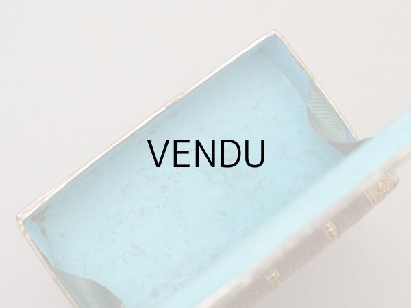 画像7: アンティーク とても小さなお菓子箱 ミサ典書型 本型 ミラー付き ベルベット (7)