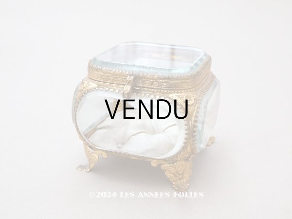 画像3: 19世紀末 アンティーク 大きなジュエリーボックス アイボリーのシルククッション  (3)