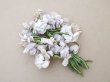 画像2: 1900年頃 アンティーク 菫の布花 パルマスミレの大きなブーケ 36輪 (2)