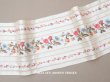 画像1: 19世紀 アンティーク シルク製 幅広リボン ほぐし織り ピンクの薔薇 1.5m 幅16.2cm (1)