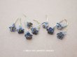 画像1: アンティーク 勿忘草 ベルベットの布花  ブルー 10ピースのセット 8mm (1)