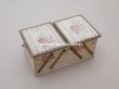 画像2: 1900年頃 アンティーク 薔薇＆リボン＆メダイヨン  カルトナージュボックス アコーディオン式 (2)