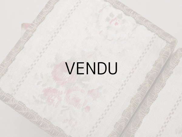 画像4: 1900年頃 アンティーク 薔薇＆リボン＆メダイヨン  カルトナージュボックス アコーディオン式 (4)