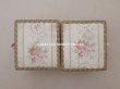 画像3: 1900年頃 アンティーク 薔薇＆リボン＆メダイヨン  カルトナージュボックス アコーディオン式 (3)