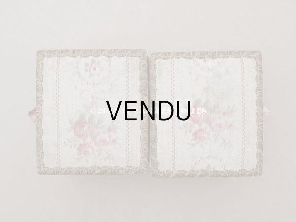 画像3: 1900年頃 アンティーク 薔薇＆リボン＆メダイヨン  カルトナージュボックス アコーディオン式 (3)