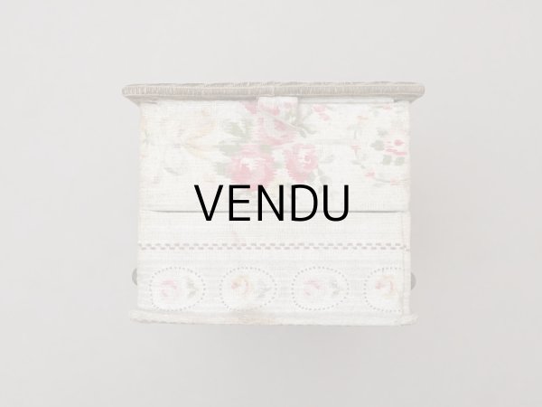 画像8: 1900年頃 アンティーク 薔薇＆リボン＆メダイヨン  カルトナージュボックス アコーディオン式 (8)