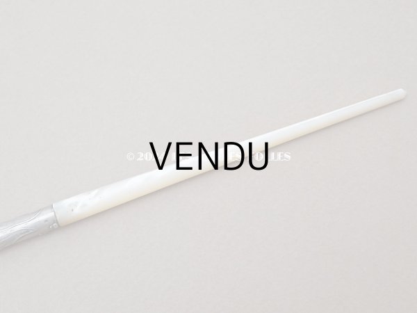 画像6: アンティーク 鈴蘭のペン軸 シルバー＆マザーオブパール製 (6)