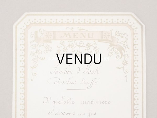 画像3: 19世紀 アンティーク メニューカード  (3)