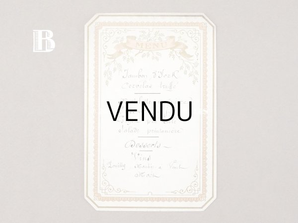 画像5: 19世紀 アンティーク メニューカード  (5)