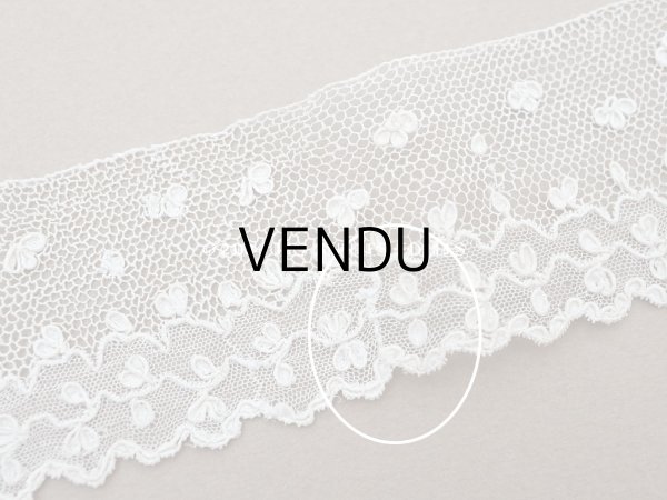 画像6: 19世紀 アンティーク ニードルレース アランソンレース 1.07m 4.4cm幅『ポワン・ダランソン（アランソン）』  (6)