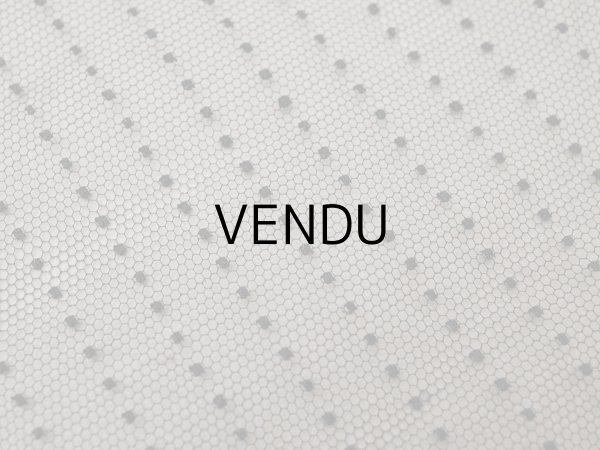 画像5: アンティーク ドット入り 幅広 チュールレース 黒 0.9m 幅29.5cm (5)